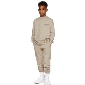 ESSENTIALS Tan Jersey Long Sleeve T-Shirt